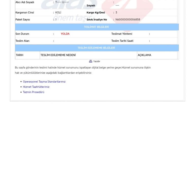 Teslim Edilmeyen Stanley Termosu Ve Şubeler Arasında Sorumluluk Atma