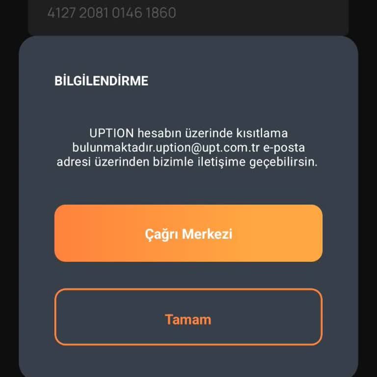Uption Hesabım Kısıtlandı, Açıklama Ve Para İadesi Talebi