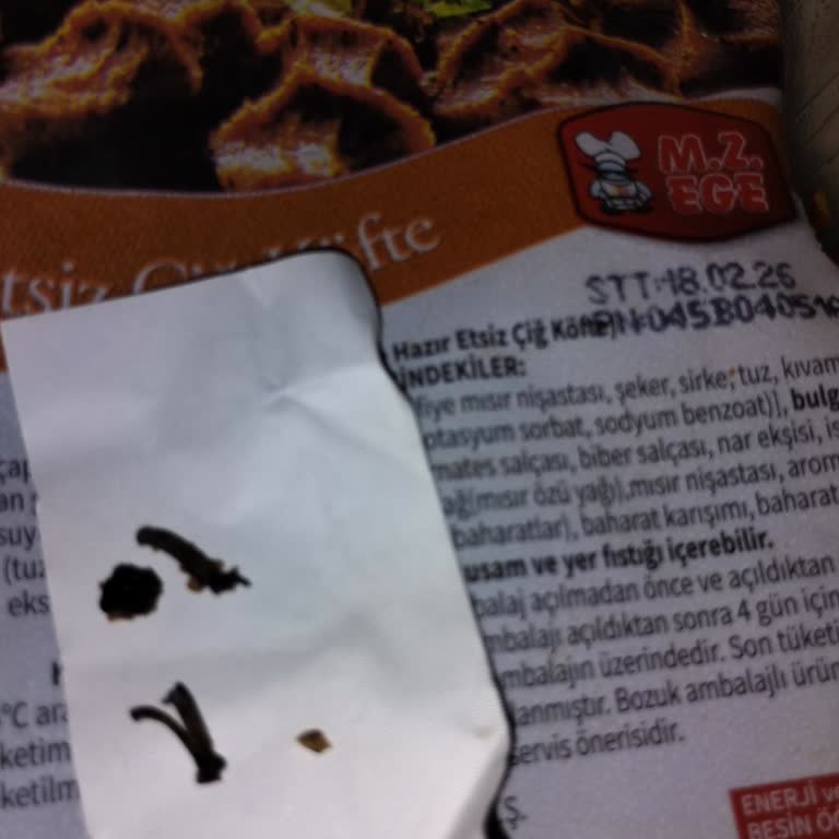 Çiğköfte İçindeki Yabancı Cisim Ve Hijyen Endişesi