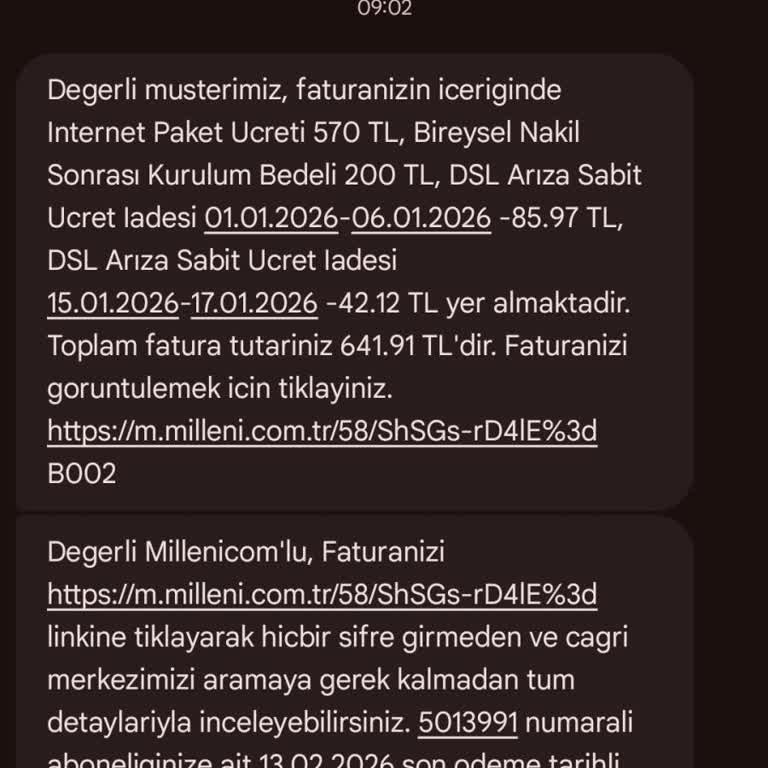 Nakil Ve Kurulum Ücretleri Kesildi, Hizmet Sağlanmadı Ve Fatura Kesilmeye Devam Ediyor