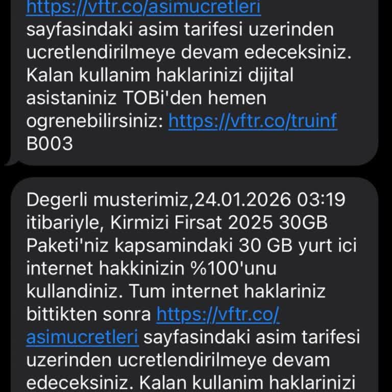 Yenilenen 30 GB Paketi Gün İçinde Bitti, Haksız Aşım Ücreti