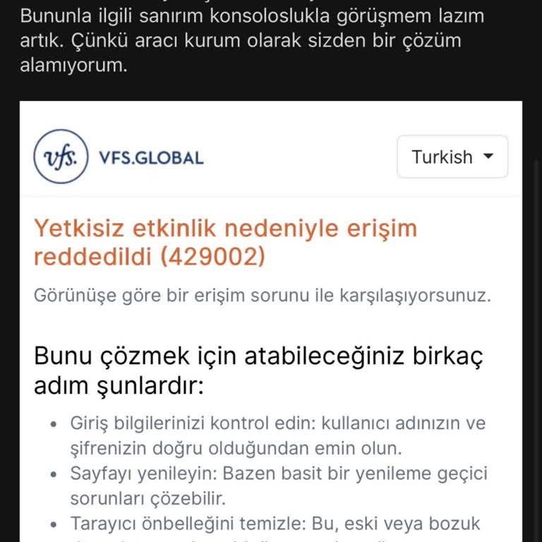VFS Global Sistem Hataları Nedeniyle Slovenya Vize Randevusu Alınamıyor