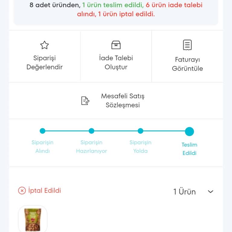 A101 Kapıda Teslimde İptal Ve İade Talebinin Reddedilmesi