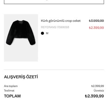 Mango'dan Sipariş Edilen Kısa Kürkün Teslim Edilmemesi Ve Bilgi Eksikliği