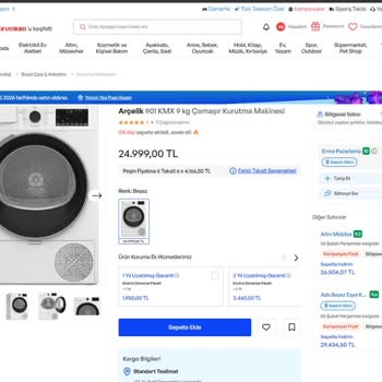İdefix Üzerinden Sipariş Edilen Arçelik Kurutma Makinesi Teslim Edilmedi