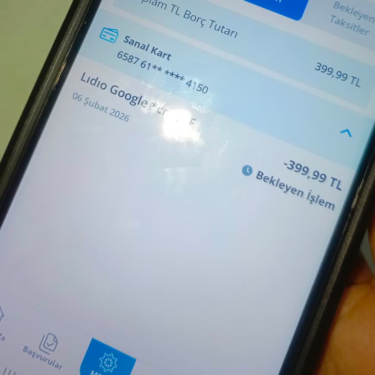 Lidio Google Crazy Tarafından İzinsiz Kart Çekimi Ve 855,89 TL İade Talebi