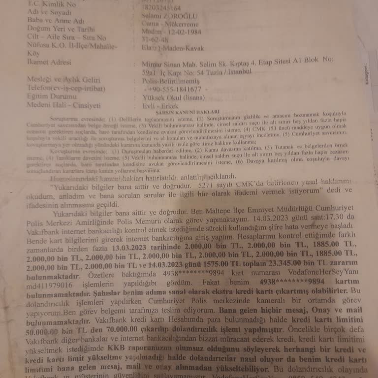 Yetkisiz Limit Artışı Ve Nakit Çekimlerinden Ortaya Çıkan Büyük Zararı