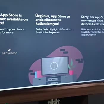 Vestel Televizyon Güncelleme, App Store Giriş Hatası