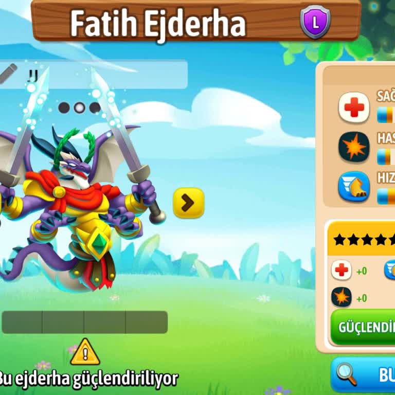 Dragon City Fatih Ejderhası Sürekli ‘Ejderha Güçlendiriliyor’ Diyor Ve Kullanılamıyor