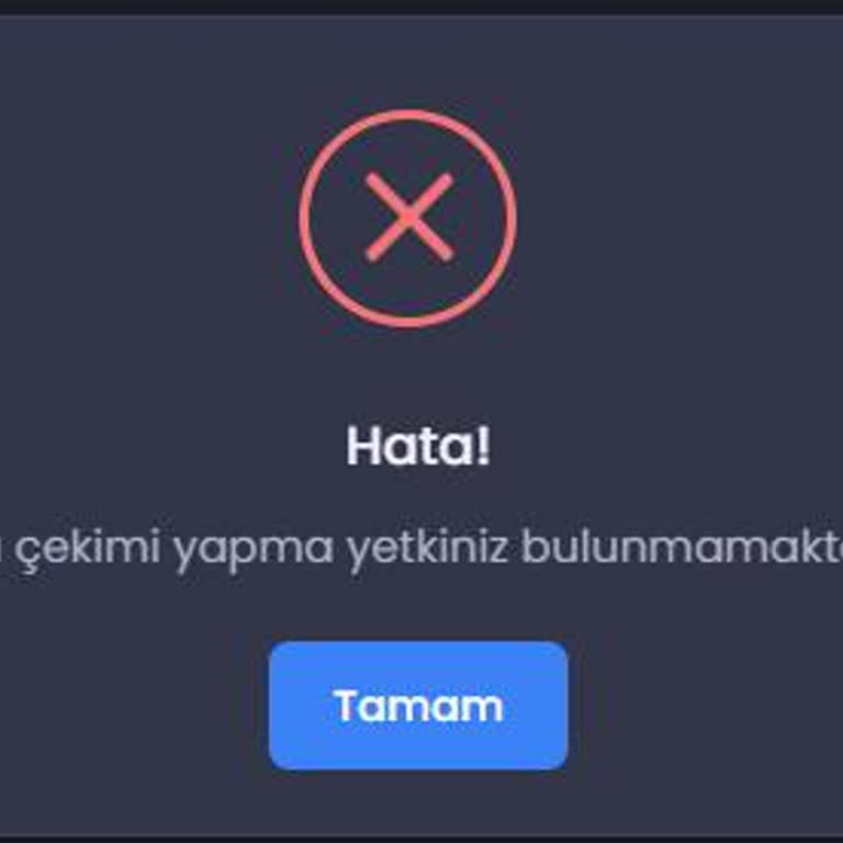 Para Çekme Yetkim Yok Ve Destekten Cevap Almıyorum