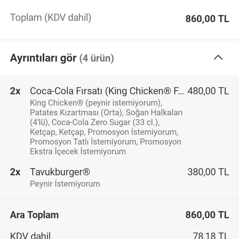 Eksik Hamburger Ve Dondurma Teslimatı, İade Talebi