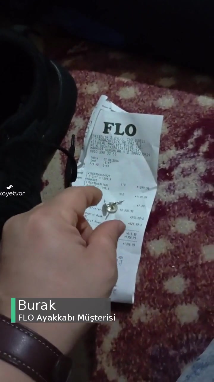 FLO Ayakkabı İçinden İki Adet Sert Büyük Raptiye Çıktı! videonun kapak resmi
