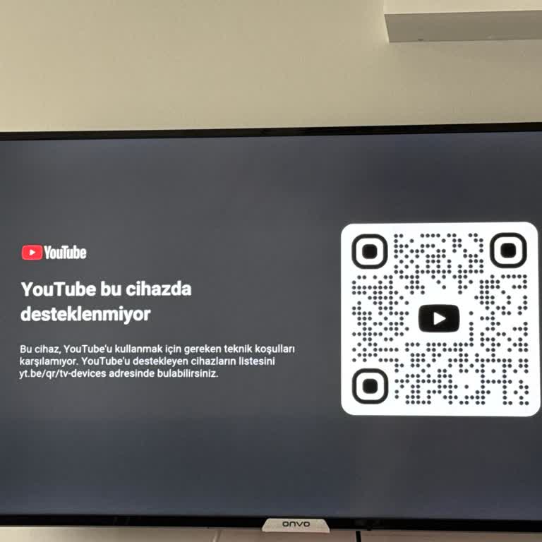 Onvo Smart TV’de Youtube.com Uygulaması Desteklenmiyor