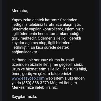 EasyCep'ten Ayıplı Telefon Ücreti İçin Geciken İade Şikayeti