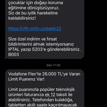 Vodafone 80 Bin TL Cihaz Alma Puanı İzinsiz Silindi, Geri Getirilemedi