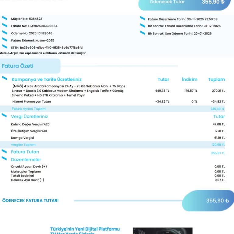 İstikrarsız İnternet, Kullanmadığım TV Ücretleri Ve Yüksek Cayma Bedeli