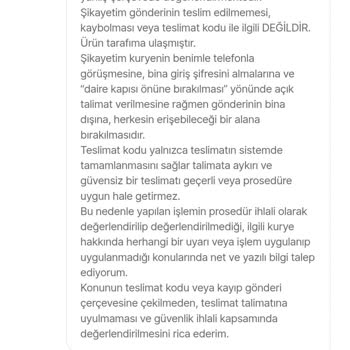 Kuryenin Talimata Aykırı Paketi Sokakta Bırakması Ve Güvenlik İhlali