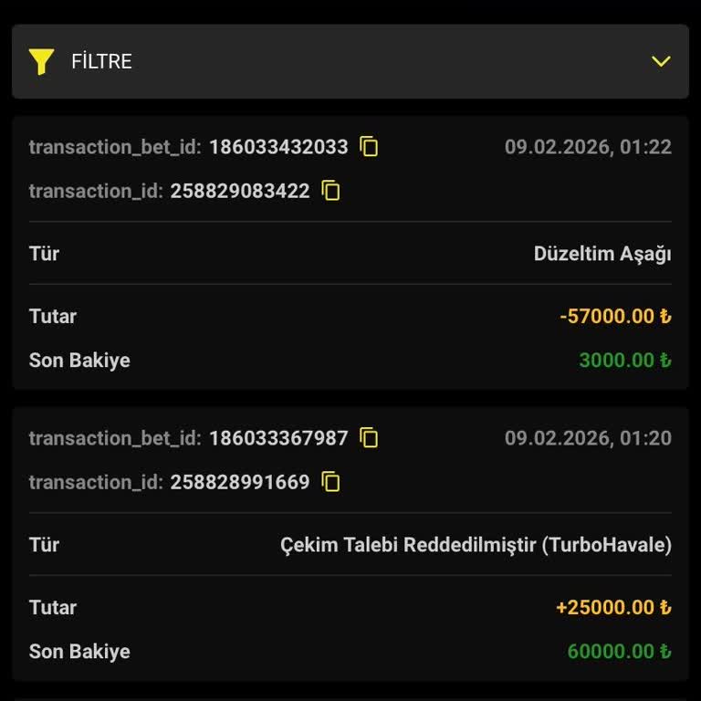 Kazançlarım Düşük Oran Nedeniyle Silindi, Çekim Talebim Kabul Edilmedi