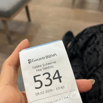 Garanti Bankası Galata Şubesinde Sıra Numarası İhlali