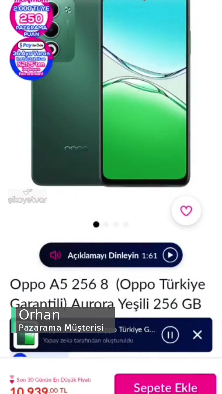 Media Markt Ve Pazarama Oppo A5 (5G'li Telefon) Yalanı videonun kapak resmi