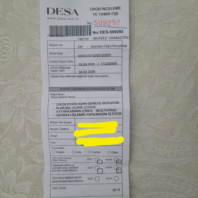 Desa Ayakkabısının Renk Transferi Ve Gerekçesiz İade Reddi