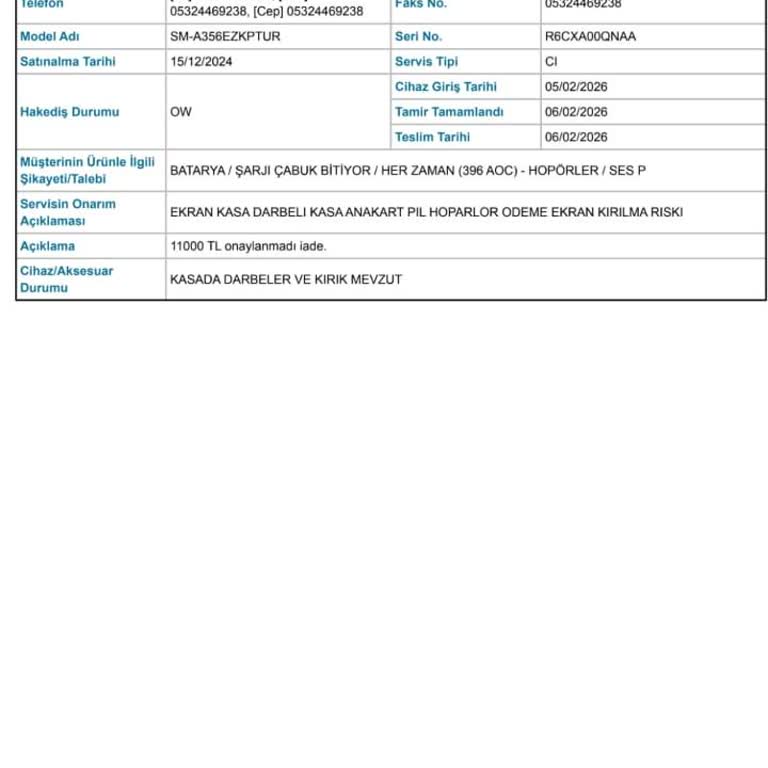 Samsung Yetkili Servisinde Kullanıcı Hatası İddiası Ve Fahiş Ücret Talebi