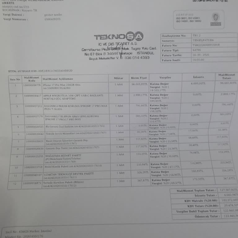 Faturada Yetkisiz 1.599 TL Ek Ücret Ve Yanıltıcı İndirim