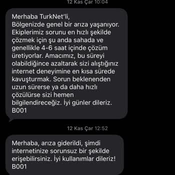 Sık Kesintili TurkNet İnterneti Ücreti Artışı Ve Çözüm Talebi