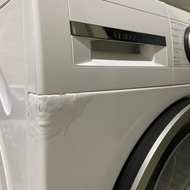 Bosch Seri 4 Çamaşır Makinesinde Ön Yüz Boya Kabarması Garantili Onarım Talebi