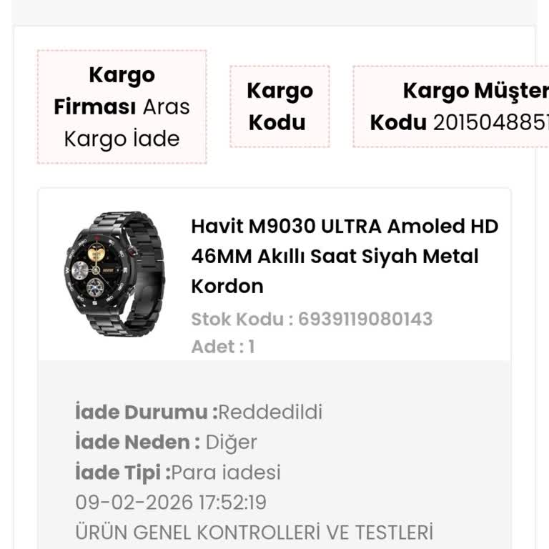 Zayıf Titreşim Ve Hatalı Türkçe Menü Nedeniyle İade Talebim Reddedildi