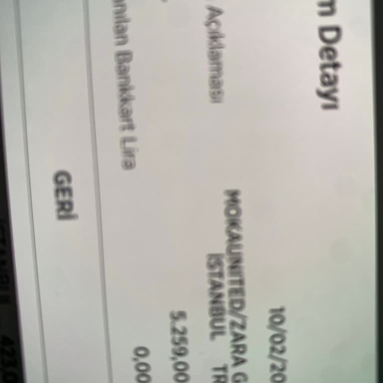 Kredi Kartıma Yapılan Yetkisiz 5.259 TL İşlem İçin İade Talebi