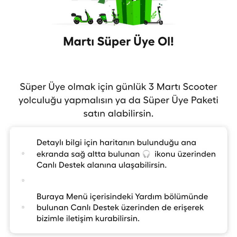 Martı Sürücülerini Zorunlu Süper Üyelik Paketi Almak Zorunda Bırakıyor