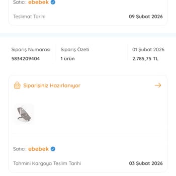 Joie Dreamer Ana Kucağı 11 Gün Gecikti, Stok Yok