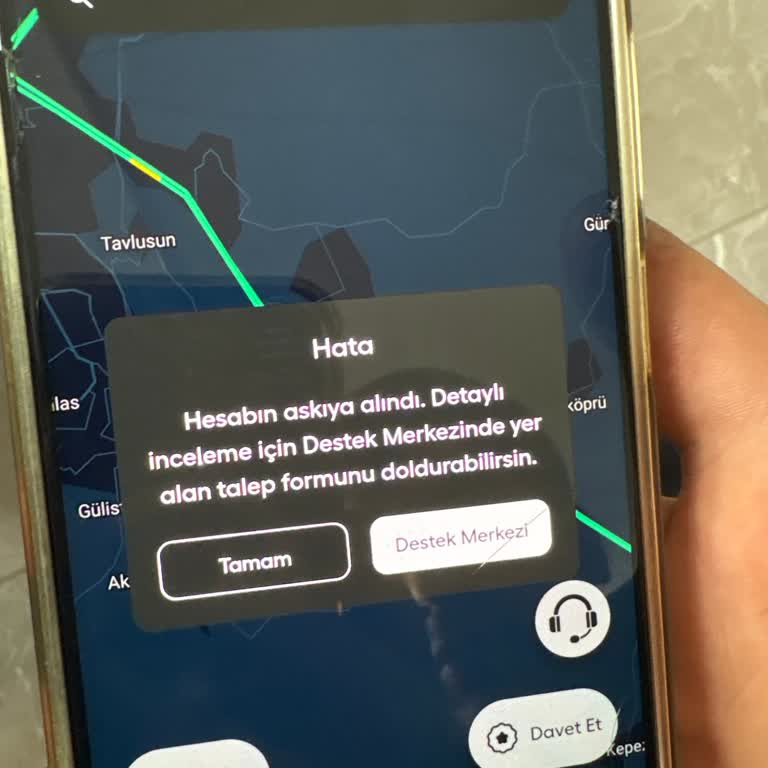Martı Sürücü Hesabım Gerekçe Olmadan Askıya Alındı Ve Açılmadı
