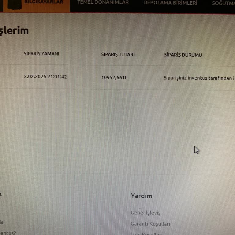 İnventus Sipariş İptali Sonrası Ücret İadesi Gecikmesi