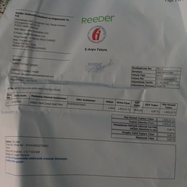 Reeder Çocuk Saatinin İadesi Gecikti Ve Müşteri Aylarca Oyalandı