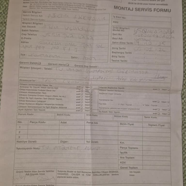 Arızalı TV İçin Bilgi Vermeyen Servis Ve Müşteri Hizmetleri