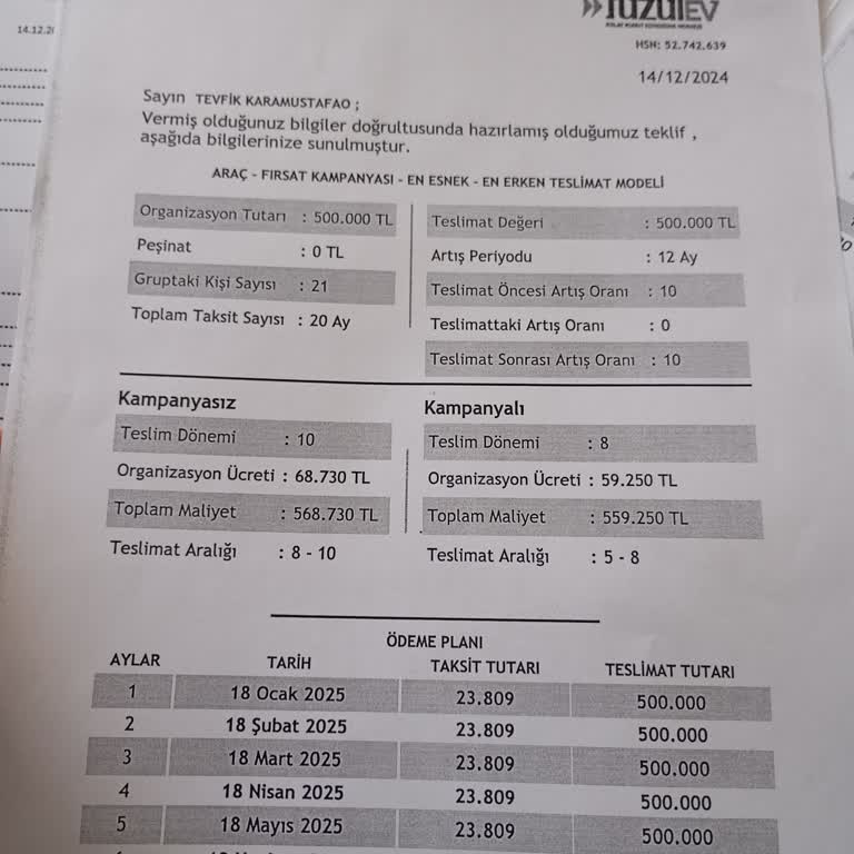 Fuzulev Sultanbeyli Şubesinde Ödeme İadesi Gecikmesi Ve Dosya Masrafı Sorunu