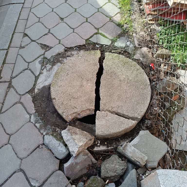 Nergis Sokak’taki Kırık Rögar Kapağı Yaya Kazası Riski Oluşturuyor