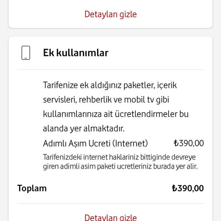Vodafone Ocak Faturasındaki 390 TL Aşım Ücretine İtiraz Ve İade Talebi