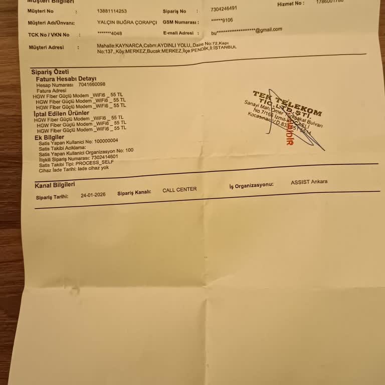Türk Telekom’da Modem İadesi Faturamda Yansımadı, Takip Süreci Kesintili