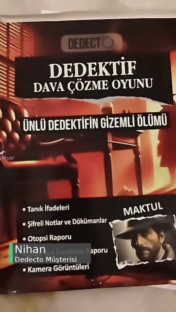 Dedecto Dedektif Dava Çözme Oyunu videonun kapak resmi