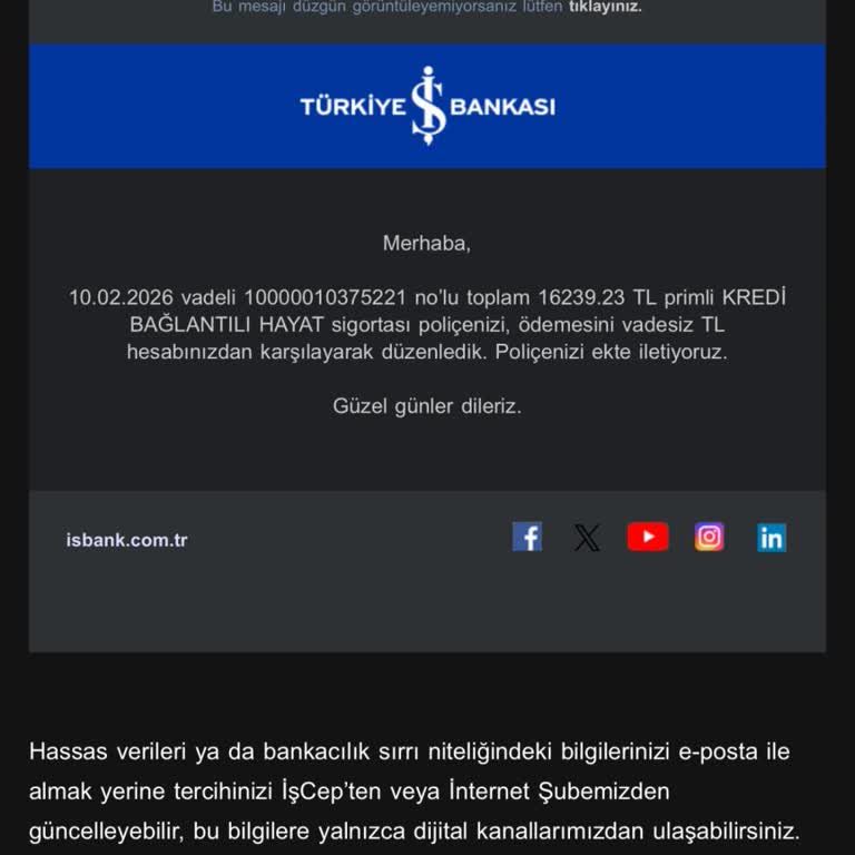 Kredi Bağlantılı Hayat Sigortası Poliçesi İptali Ve Prim İadesi