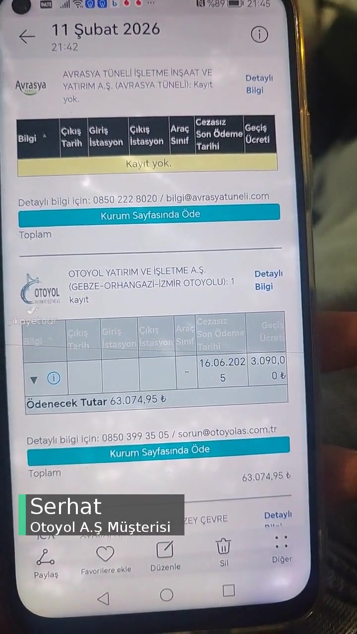 Otoyol A. Ş  Gebze Orhangazi İzmir Otoyolu HGS Cezası! videonun kapak resmi