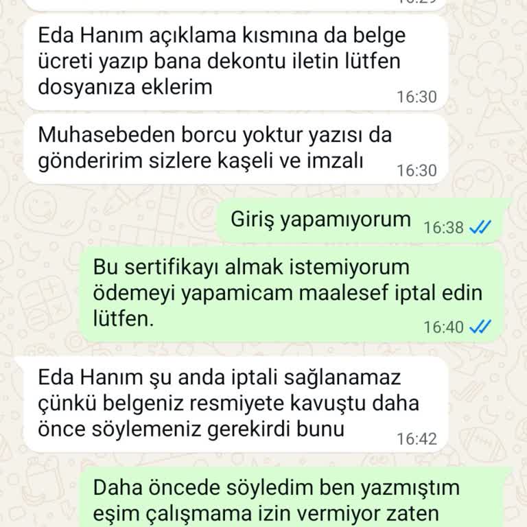 İmzasız Online Eğitim İçin 6.000 TL Ücret Talebi