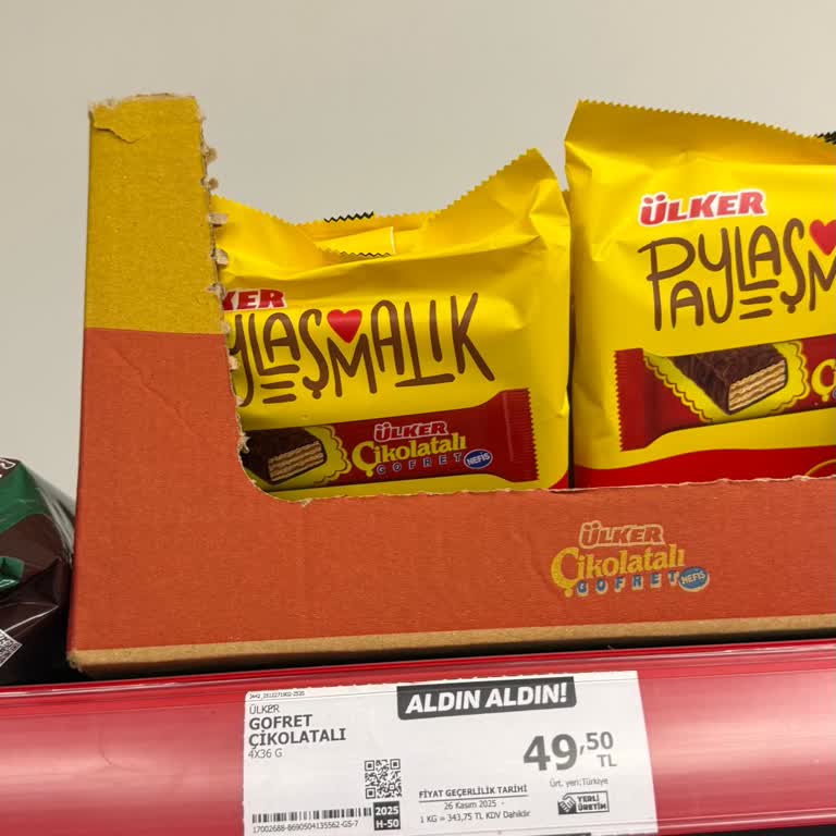 Ülker Çikolatalı Üründe Etiket Fiyatı İle Kasadaki Ücret Arasındaki Uyuşmazlık Ve İade Talebi