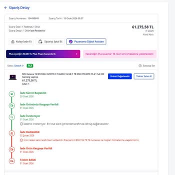 Satech Satıcı Açılmış Ürün İddiasıyla İadeyi Reddetti, Pazarama Güvenimiz Sarsıldı