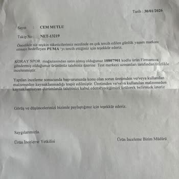 Kısa Sürede Açılan Ve Yırtılan Puma Krampon İçin İade Talebi