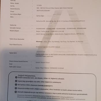 Sürekli Çevrimdışı Kalan 360 Robot Süpürge S10 Modeli İçin Değişim Talebi