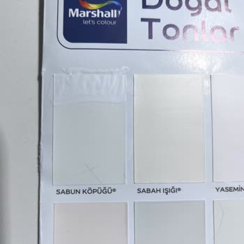 Marshall Sabun Köpüğü Boyasında Renk Uyuşmazlığı Karteladan Farklı Ton